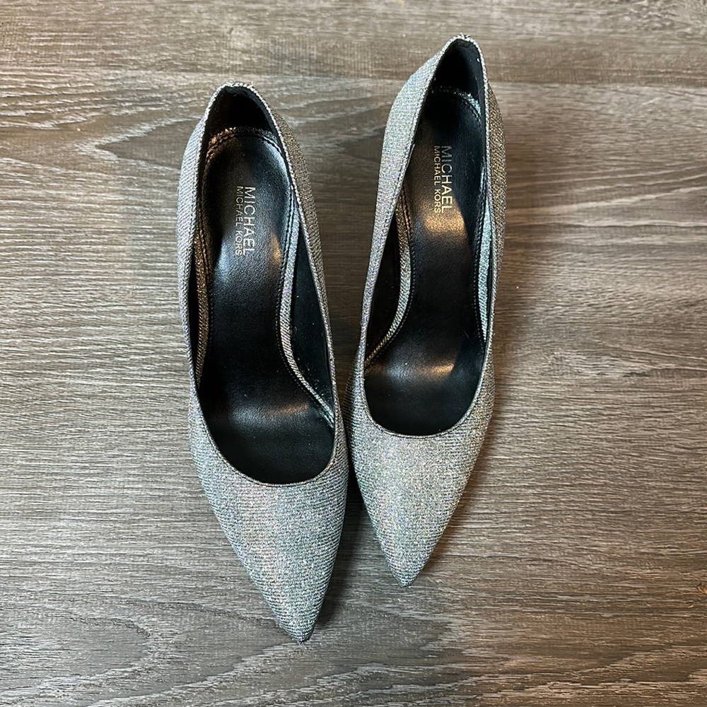 womans michael kors sparkle heel, size 10